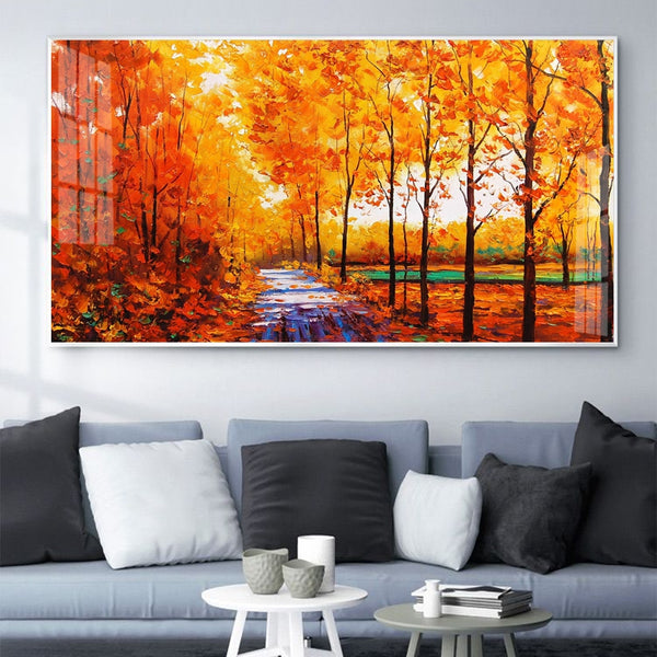 Nordic Autumn Landscape Oil Painting
